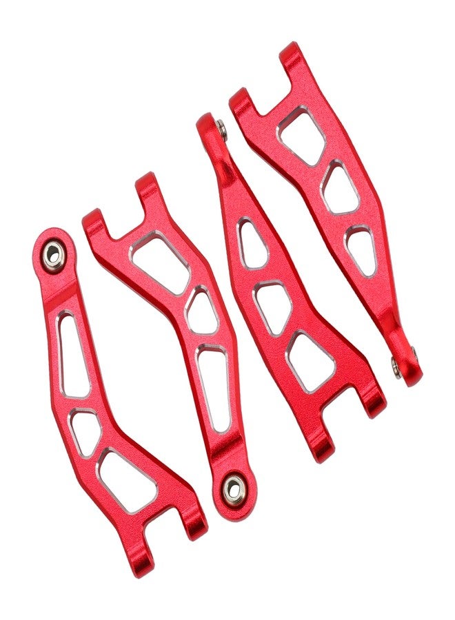 POLANTA Aluminum Alloy Front & Rear Upper & Lower Swing Arms Upgrade Parts for ARRMA 1/18 Granite GROM/1/14 Typhon GROM (Red) - Image 3
